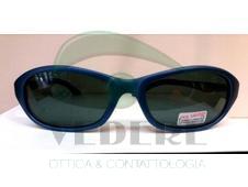 Occhiale da Sole In Celluloide Blu vintage con le aste in metallo NUOVO