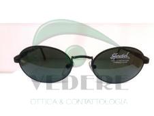 Occhiale da Sole in Metallo Vintage Nero con Lenti Rotonde