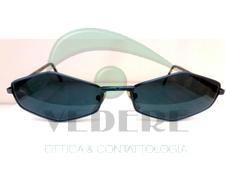 Occhiale da Sole in Metallo Blu Vintage con aste in Celluloide Tartarugate  NUOVO