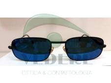 Occhiale da Sole in Metallo Vintage con lenti Blu NUOVO