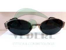 Occhiale da Sole in Metallo Vintage con Lenti Rotonde ed aste in celluloide con particolari in Metallo NUOVO