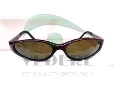 Occhiale da Sole in Celluloide Vintage marrone con aste particolari NUOVO