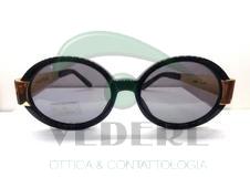 Occhiale da Sole in Celluloide Nero Vintage NUOVO