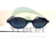 Occhiale da Sole in Celluloide Vintage sportivo Blu con vetri rotondi NUOVO