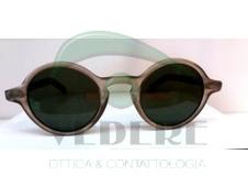 Occhiale da Sole in Celluloide Vintage Colore Light Brown Con vetri rotondi NUOVO